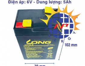 Ắc quy kín khí Long 6V-5Ah WP5-6, F1