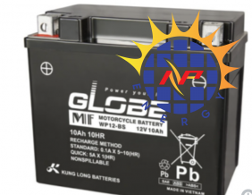 Ắc quy khởi động xe mô tô Globe WP12-BS 12V-10Ah