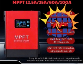 Điều khiển sạc năng lượng mặt trời MPPT 100A 12V/24V/48V auto