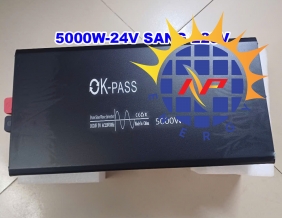 Bộ chuyển đổi điện sin chuẩn 5000W 24V sang 220V có màn hình hiển thị hãng OK Pass