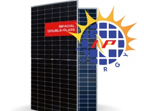 Tấm pin năng lượng mặt trời AE Solar 580W 2 mặt kính