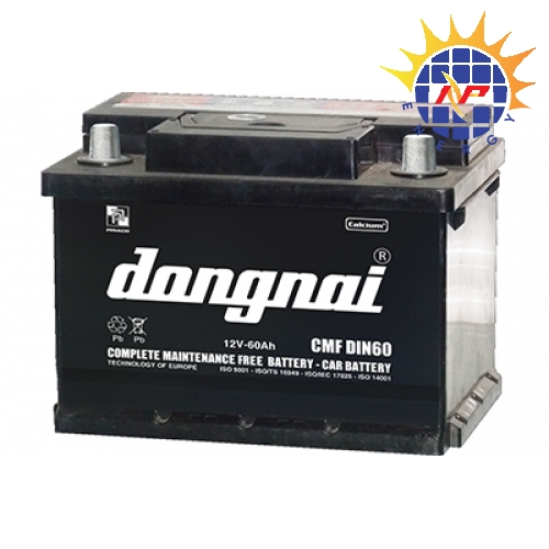 Ắc quy Đồng Nai khô dùng cho ô tô 12V-60Ah (CMFDIN60)