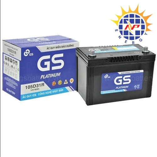 Ắc quy GS khô 12V-90Ah (MF105D31 R/L)