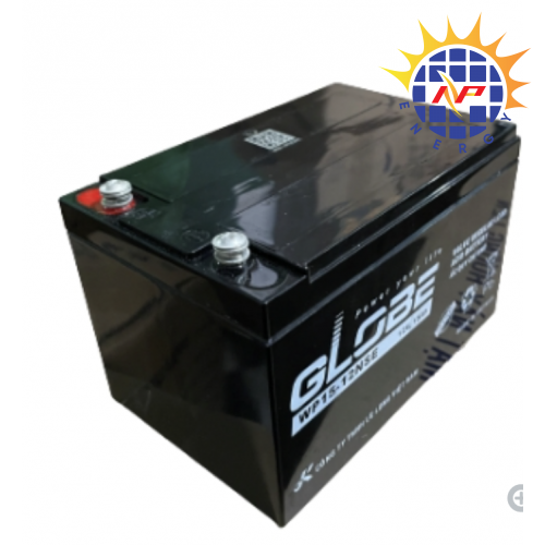 Ắc quy kín khí (vrla agm) Globe 12V-15Ah, WP15-12NSE F6 (CỰC VÍT)