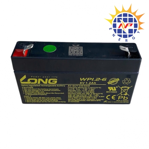 Ắc quy kín khí Long 6V-1.2Ah WP1.2-6, F1