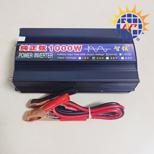 Bộ chuyển đổi điện sin chuẩn 1000W-24V sang 220V có màn hình hiển thị