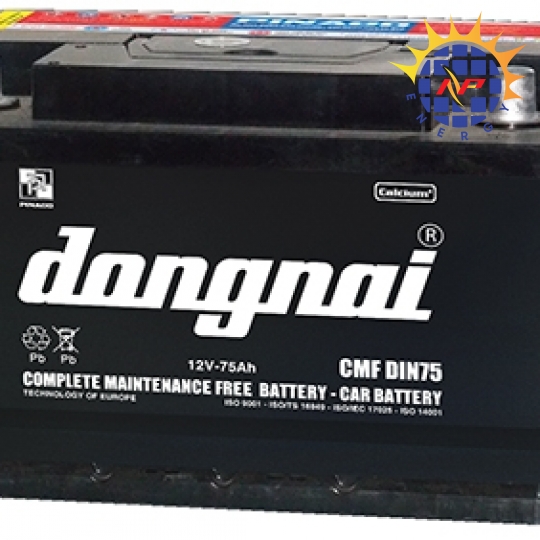 Ắc quy Đồng Nai khô dùng cho ô tô 12V-75Ah (CMFDIN75)