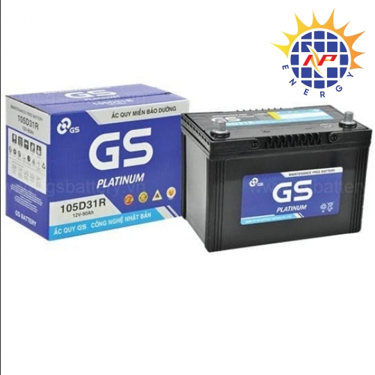 Ắc quy GS khô 12V-90Ah (MF105D31 R/L)