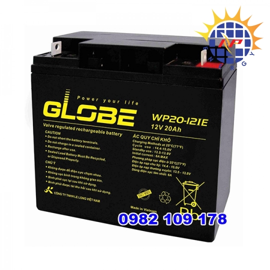 Ắc quy Globe 12V -20Ah (WP20-12IE)