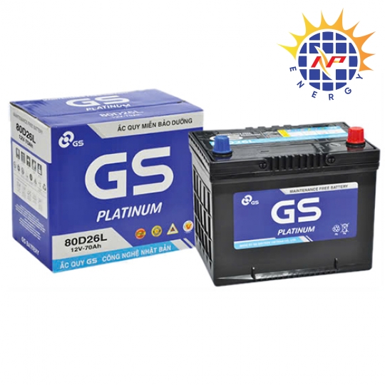 Ắc quy GS 70AH-12V khô MF80D26L