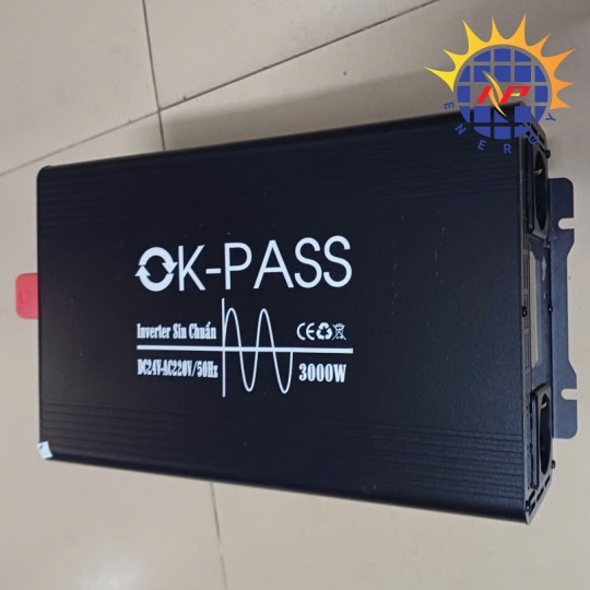 Bộ chuyển đổi điện sin chuẩn 3000W 24v sang 220V có màn hình hiển thị