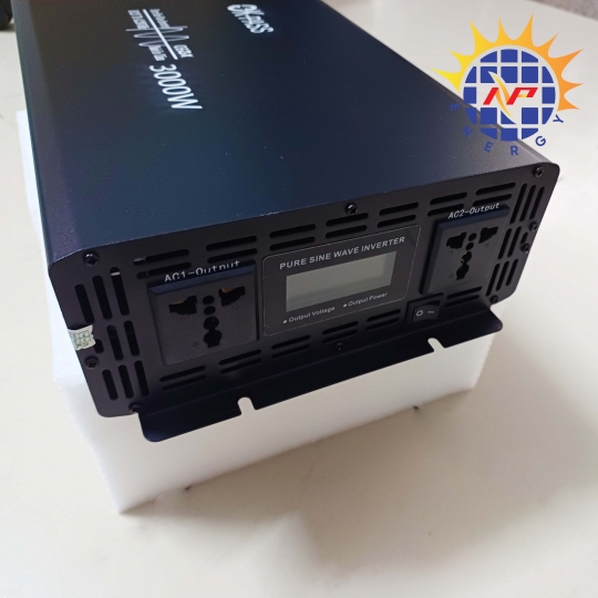 Bộ chuyển điện sin chuẩn 3000W 12V sang 220v có màn hình hiển thị hãng OK PASS