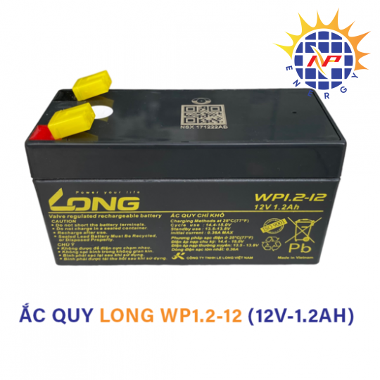 Ắc quy kín khí Long 12V-1.2Ah WP1.2-12, F1