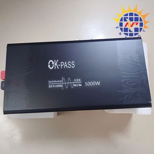 Bộ chuyển đổi điện 5000W 48V ra 220V sin chuẩn hãng OK PASS có màn hình hiển thị