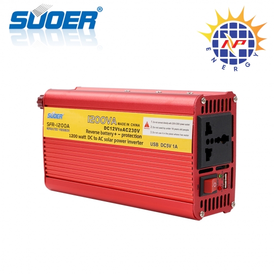 Bộ chuyển điện 1200W -12v lên 220v có cầu chì bảo vệ