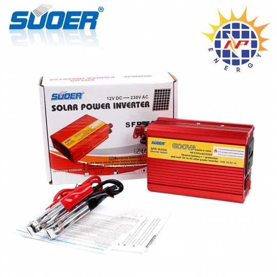 Bộ chuyển đổi điện 600w 12v sang 220v có bảo vệ ngược cực ắc quy