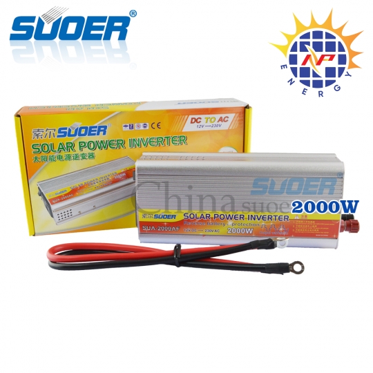Bộ chuyển đổi điện 2000W 12V chống ngược cực ắc quy hãng Suoer