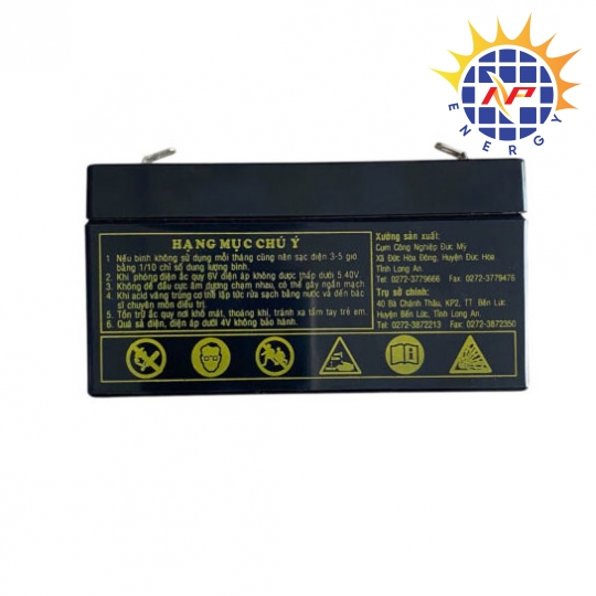 Ắc quy kín khí Long 6V-1.2Ah WP1.2-6, F1
