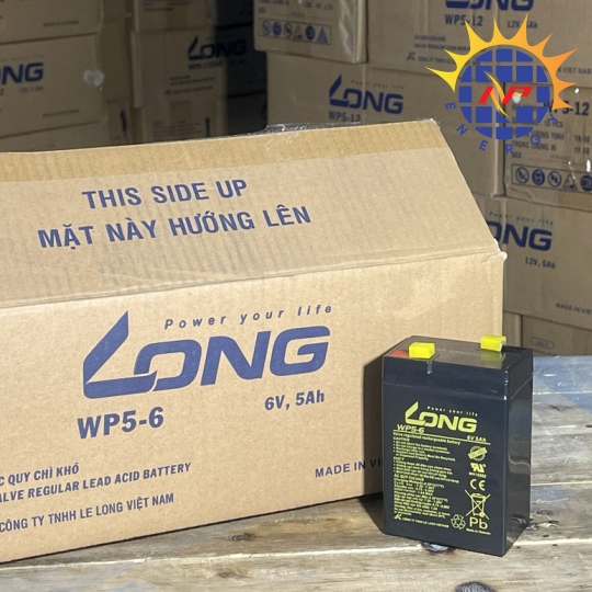 Ắc quy kín khí Long 6V-5Ah WP5-6, F1